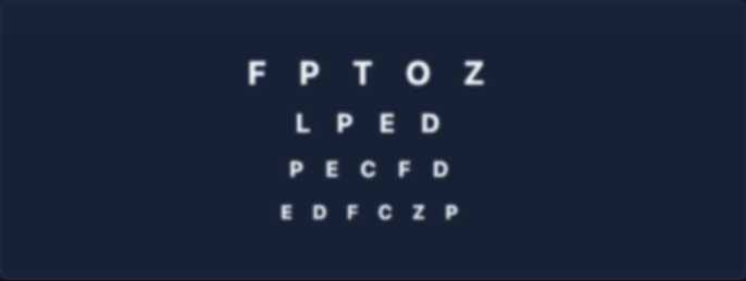 Snellen chart visible during a hunting session